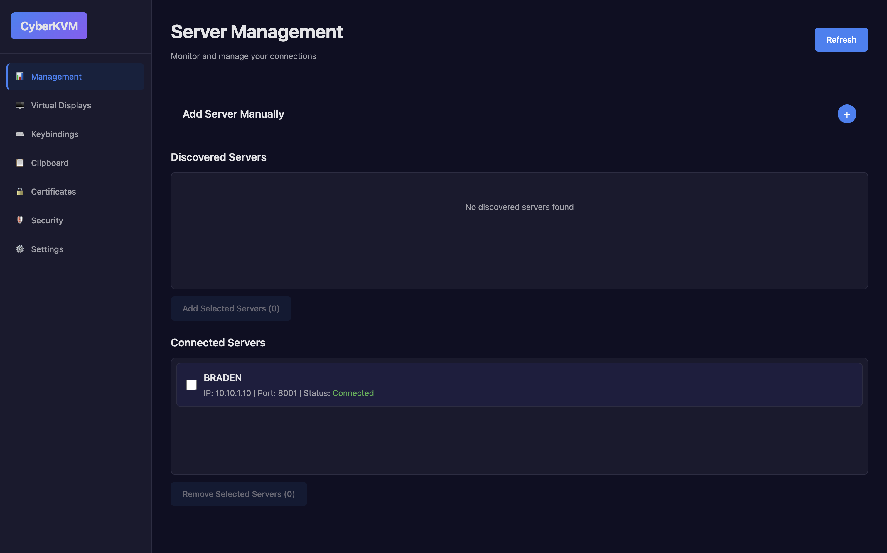 CyberKVM Interface